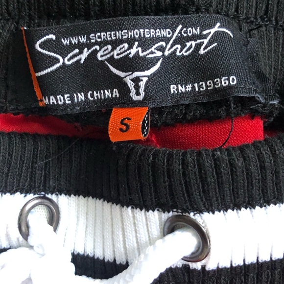 Red Track Pants with White Stripes - Picture 6 of 7